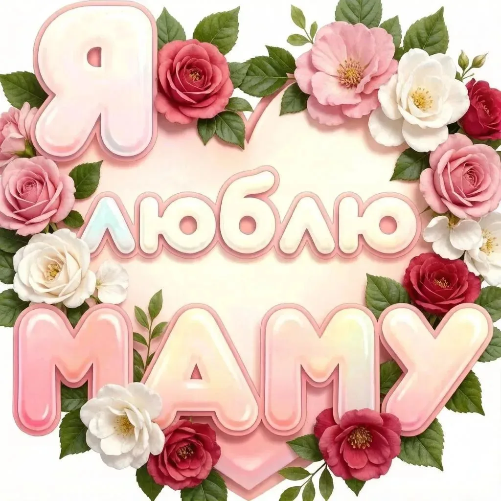 Открытка ко Дню мамы + шаблон - раскраска
