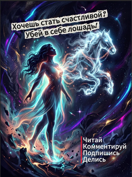 “Хочешь стать счастливой — убей в себе лошадь.”