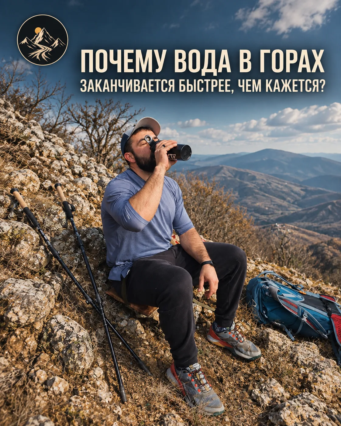 💧 Почему вода в горах заканчивается быстрее, чем кажется?