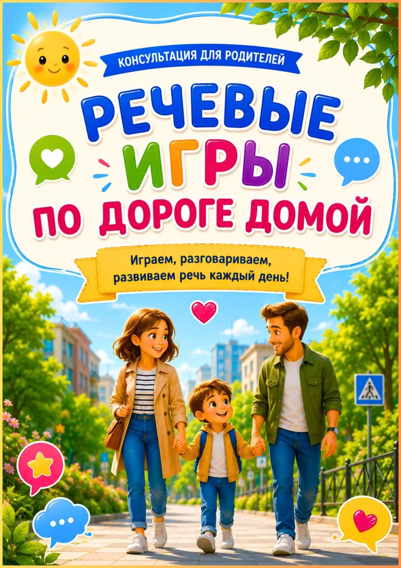 Речевые игры по дороге домой. Играем, разговариваем, развиваем речь каждый день!