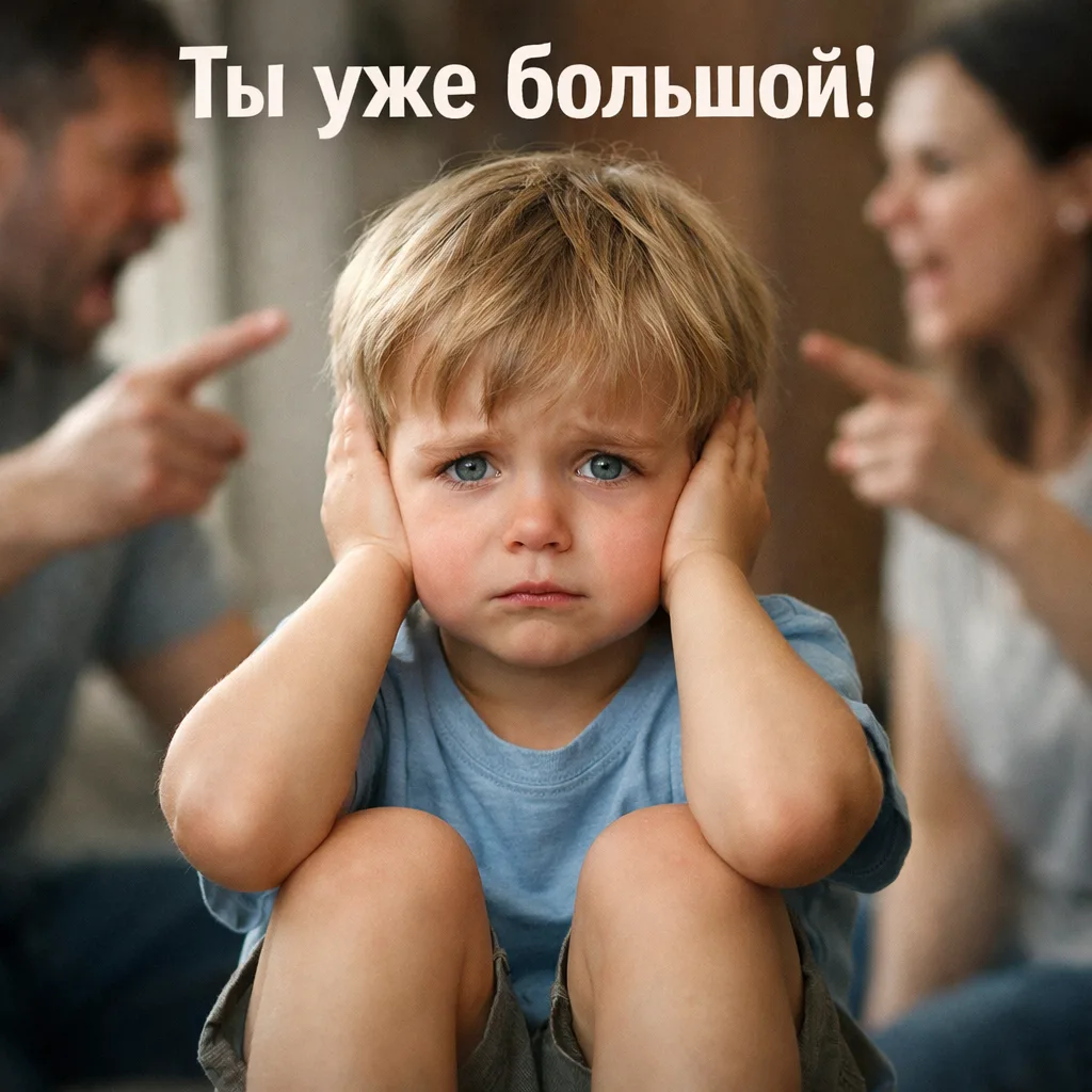 «Веди себя как взрослый», «Ты же уже большой», «Перестань плакать».