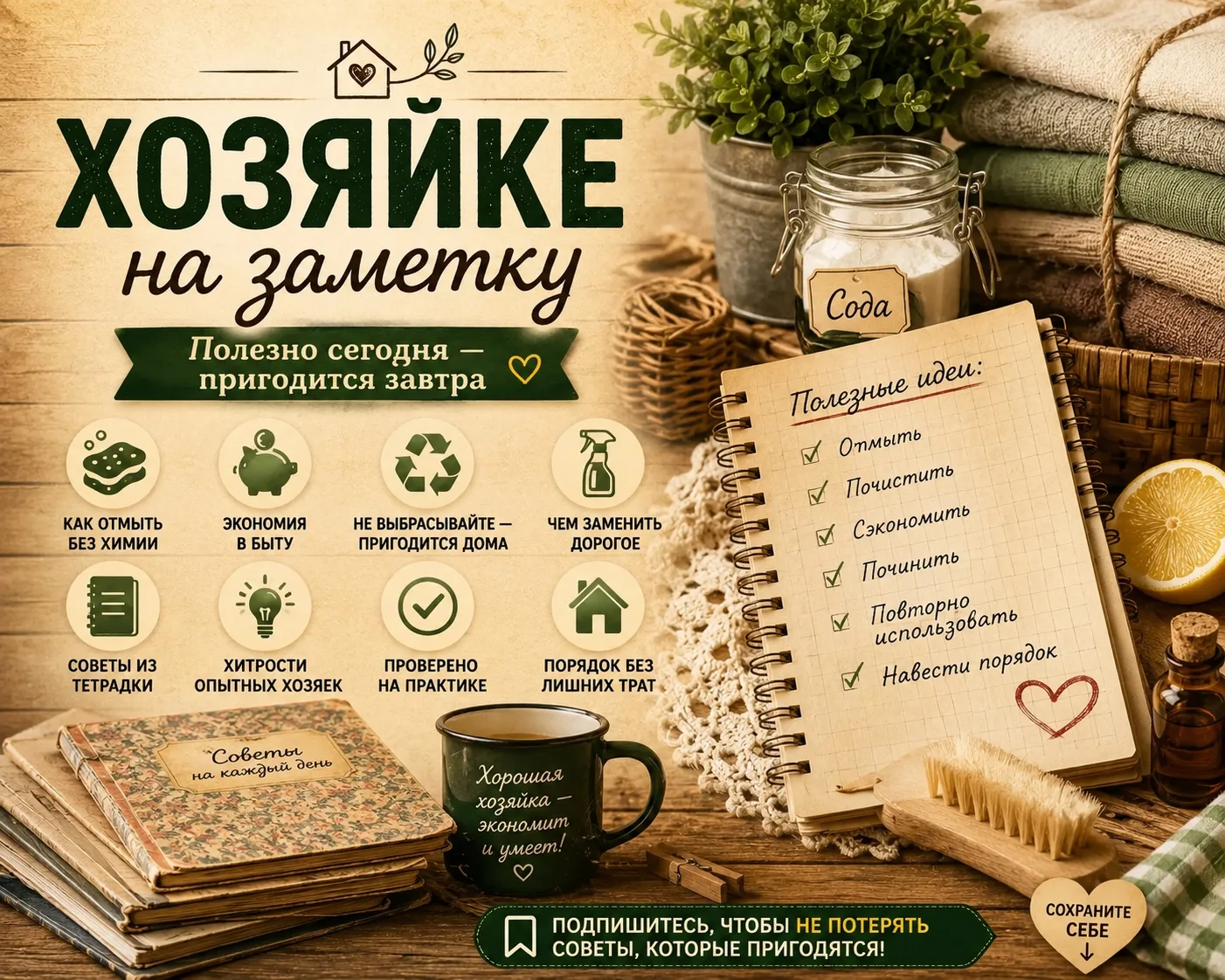🏡 Помните те самые советы, которые передавали друг другу хозяйки?