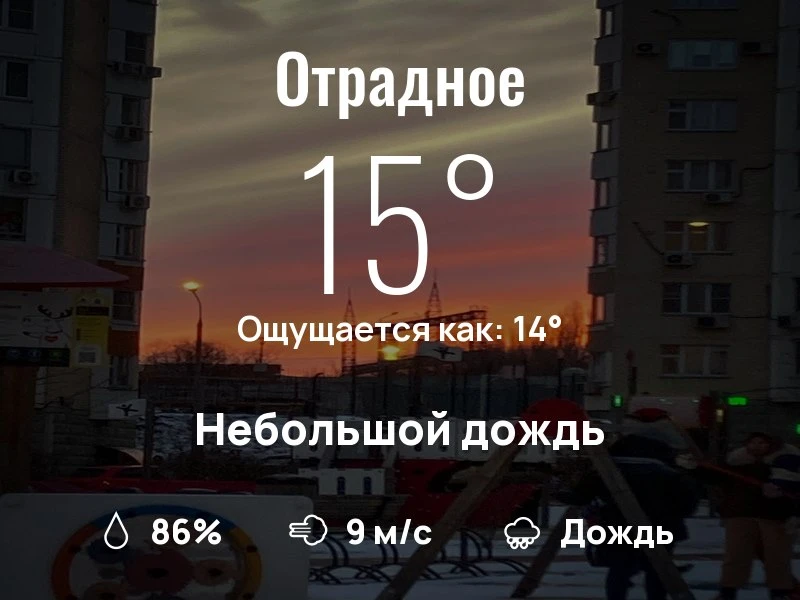 Что с погодой в Отрадном?