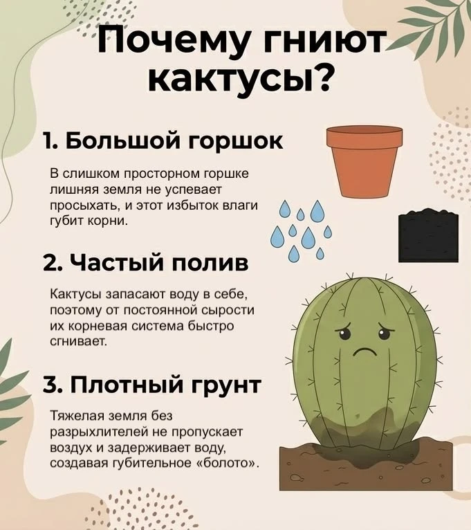 Почему гниют кактусы? 🌵

ПР | Про Растения