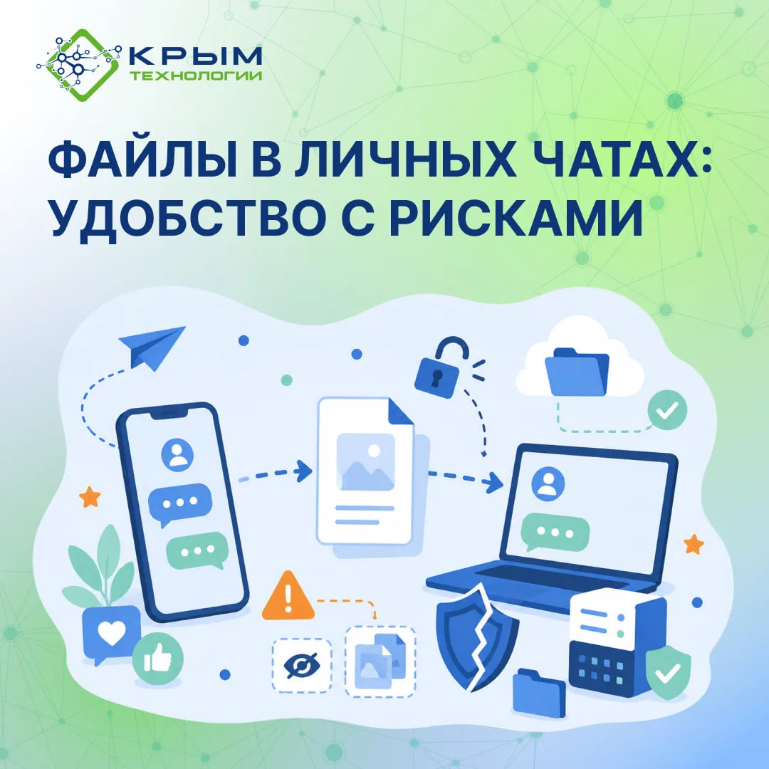 Файлы в личных чатах: удобство с рисками