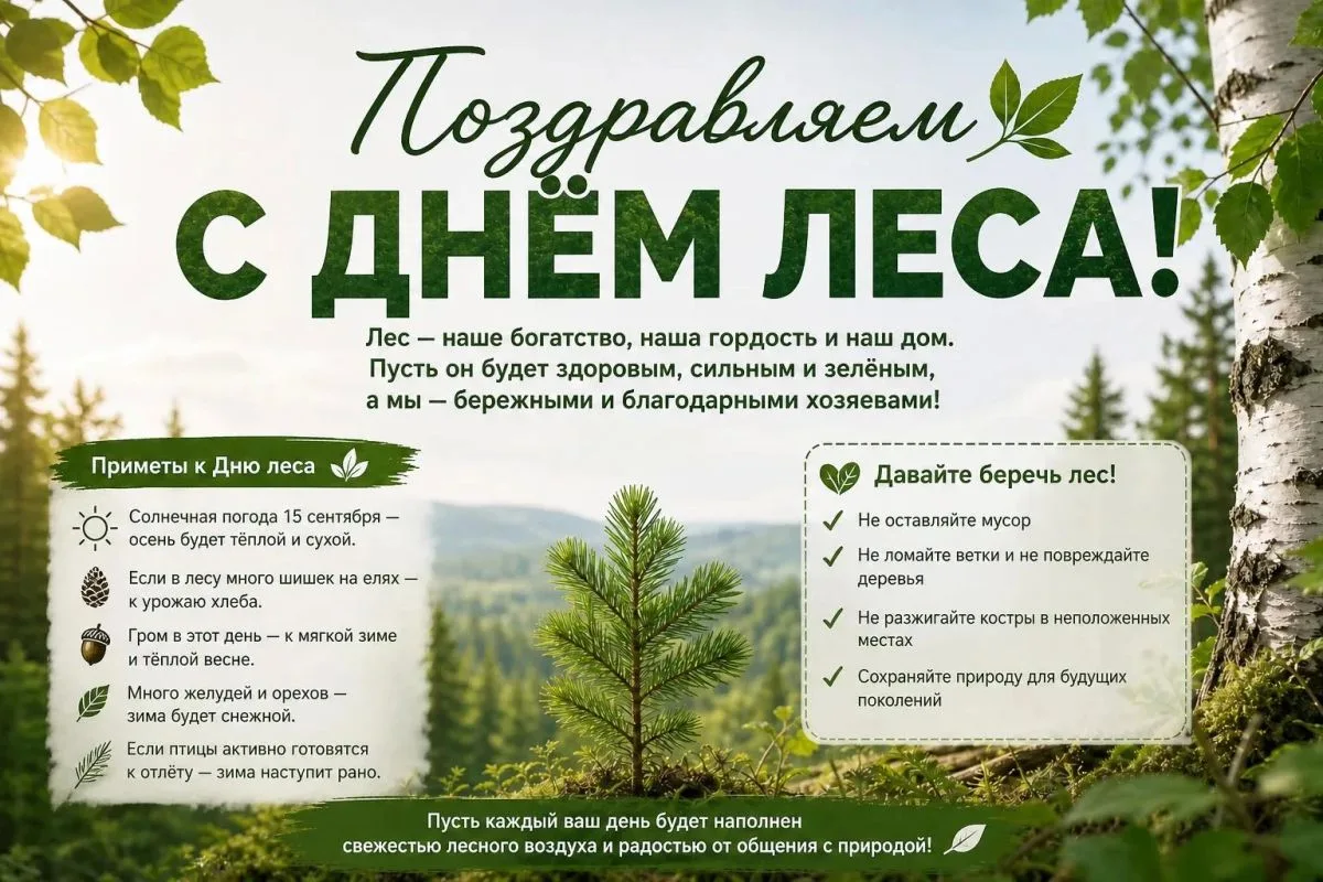 🌲15 сентября — Всероссийский День леса!
