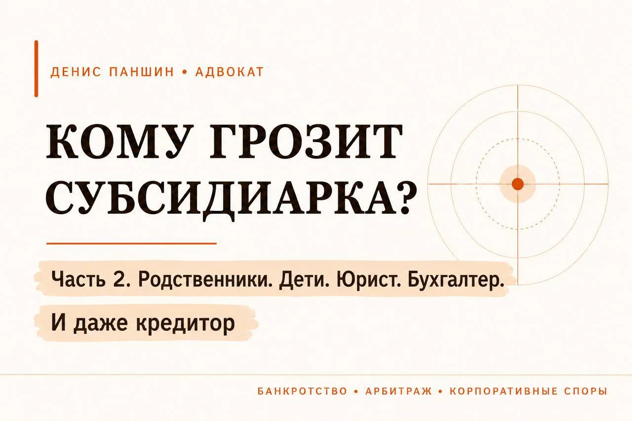 Кому грозит субсидиарка - часть 2. Те, кого вы не ожидали увидеть в этом списке