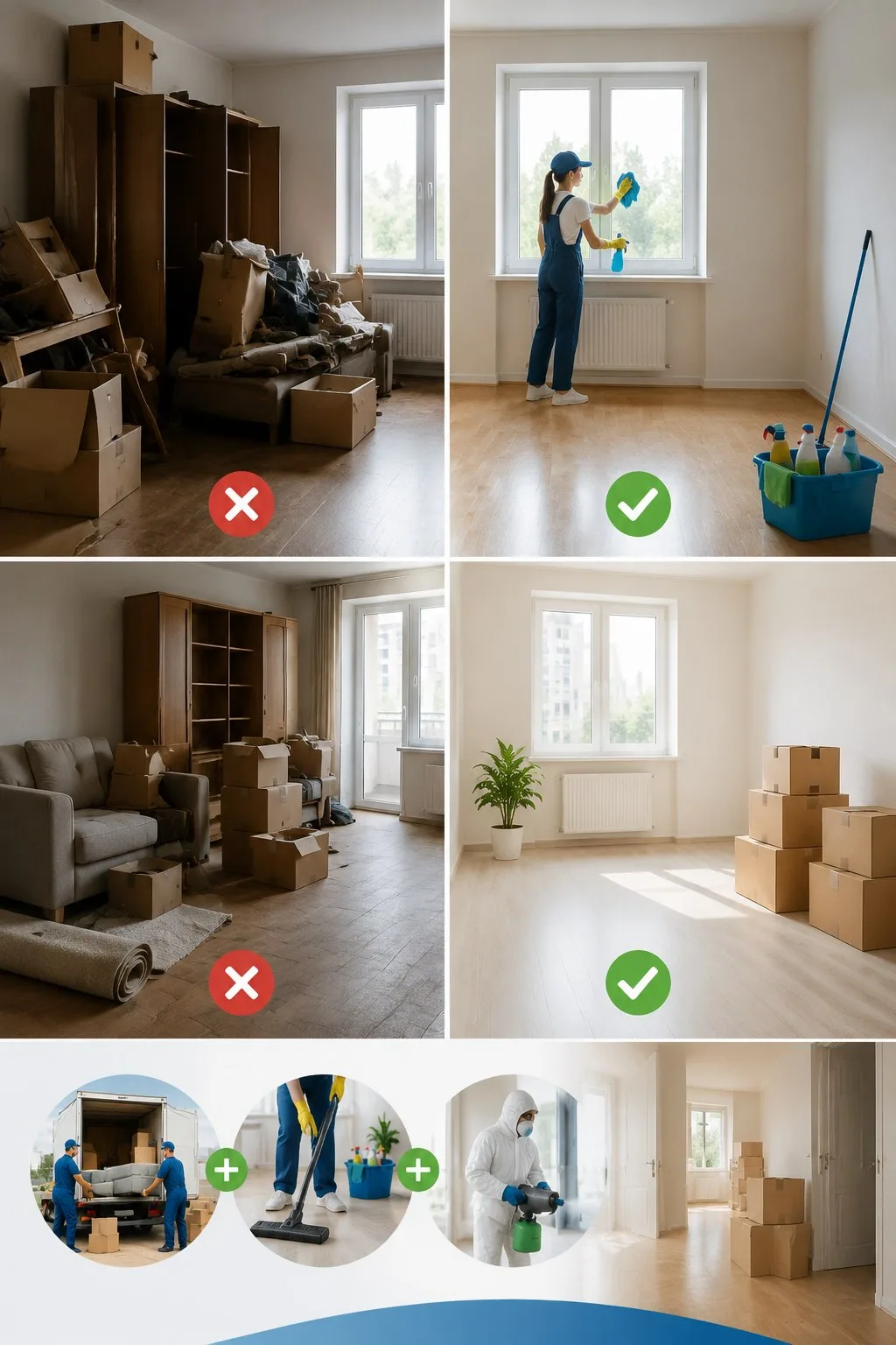 Переезд: клининг до или после? 📦