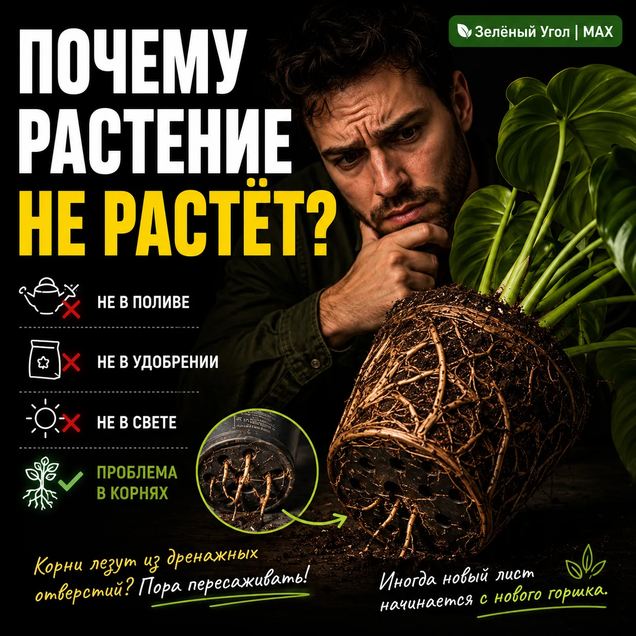 ПОЧЕМУ РАСТЕНИЕ НЕ РАСТЁТ?