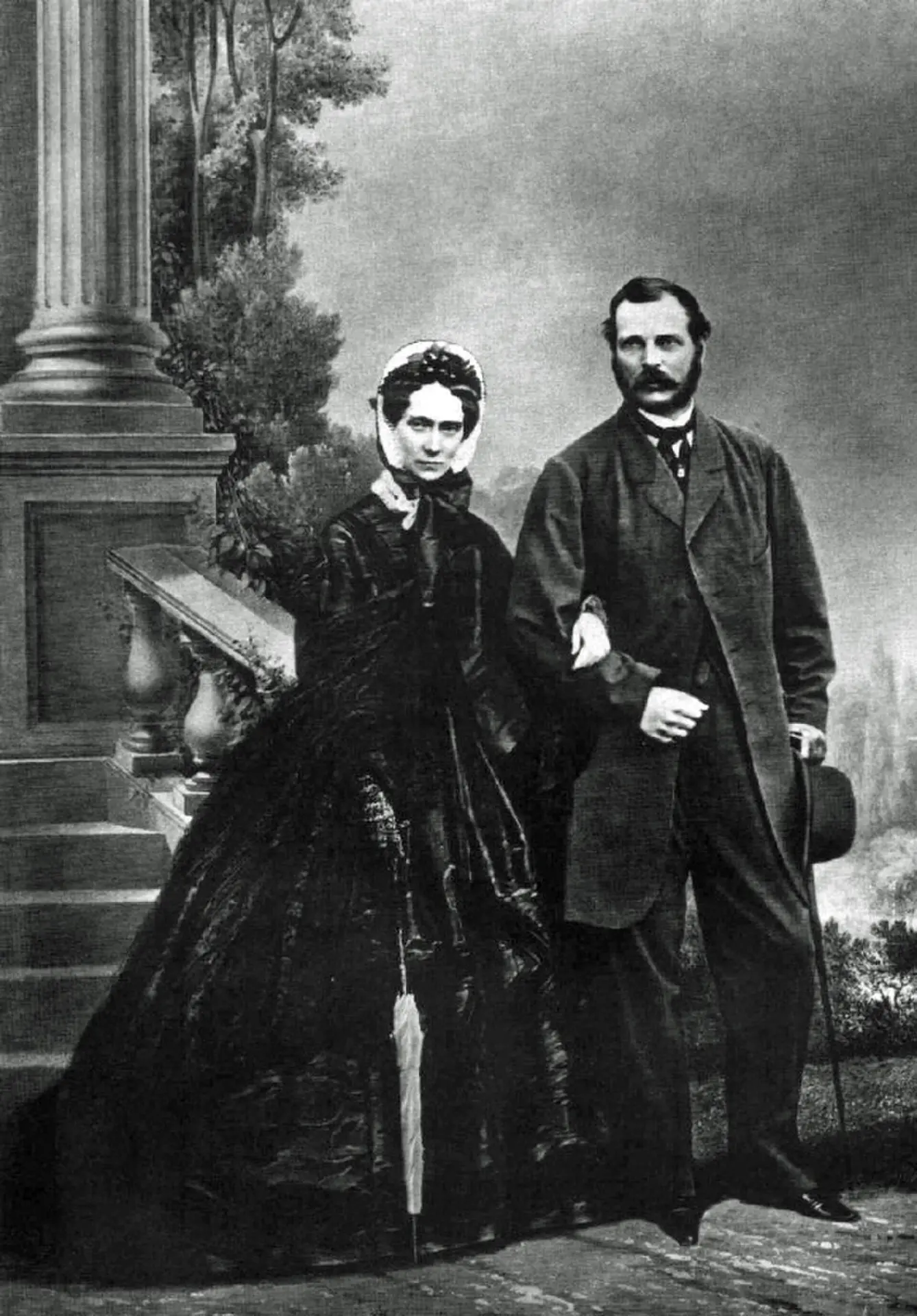 Император Александр II с супругой Марией Александровной (1866 год).