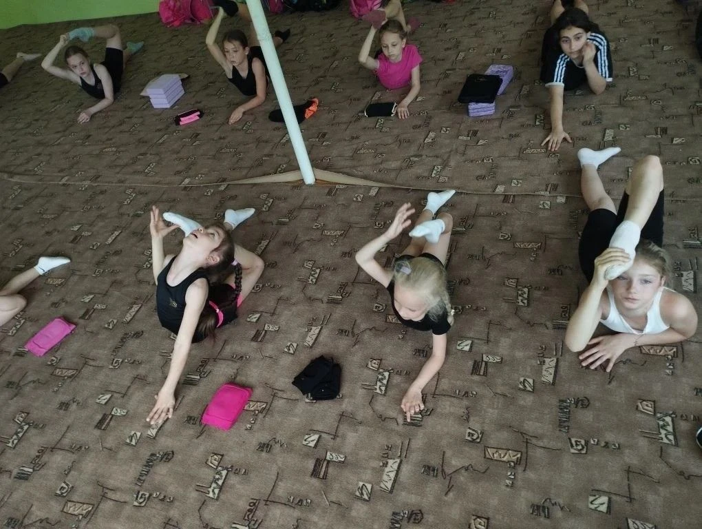 Организация работы кружка художественной гимнастики в загородном лагере сочетает профильные трениров