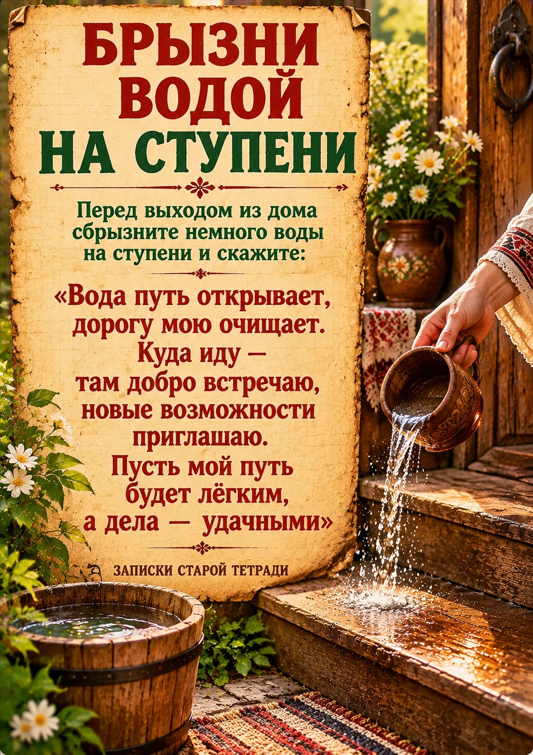 Вода в старых обычаях всегда считалась символом обновления и нового пути. Такой обряд п...
