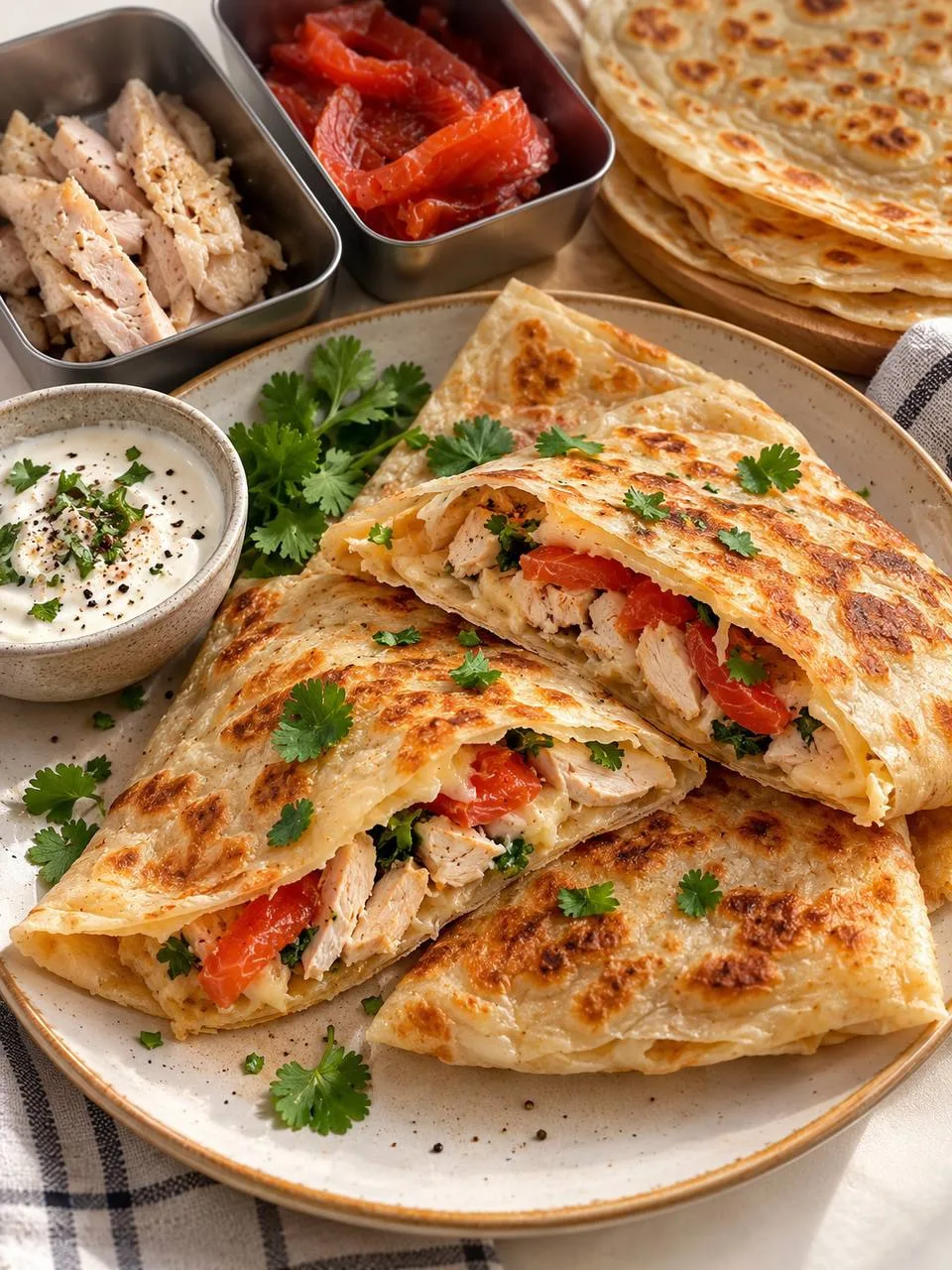 Завтрак с лепешкой роти 😍