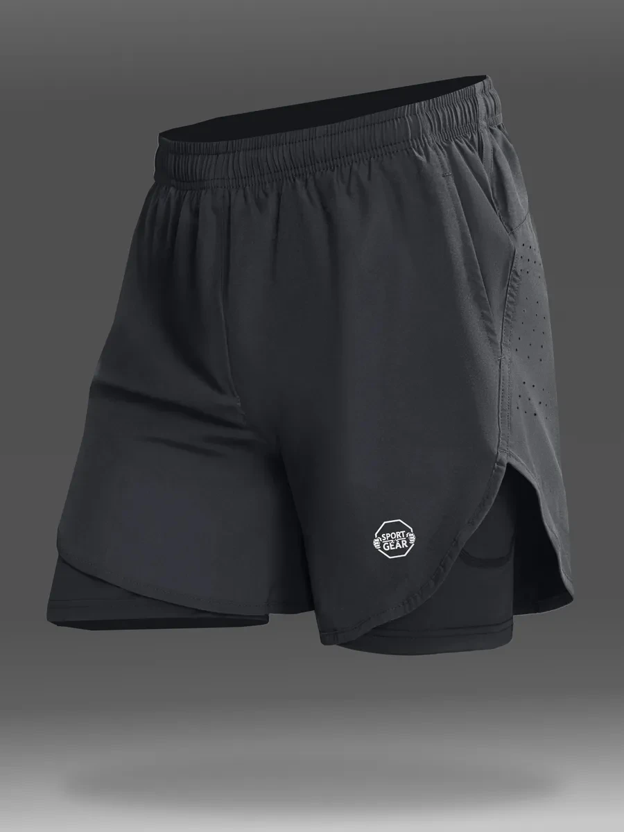 ⚡️ Шорты спортивные с тайтсами короткие мма для фитнеса, SPORT GEAR