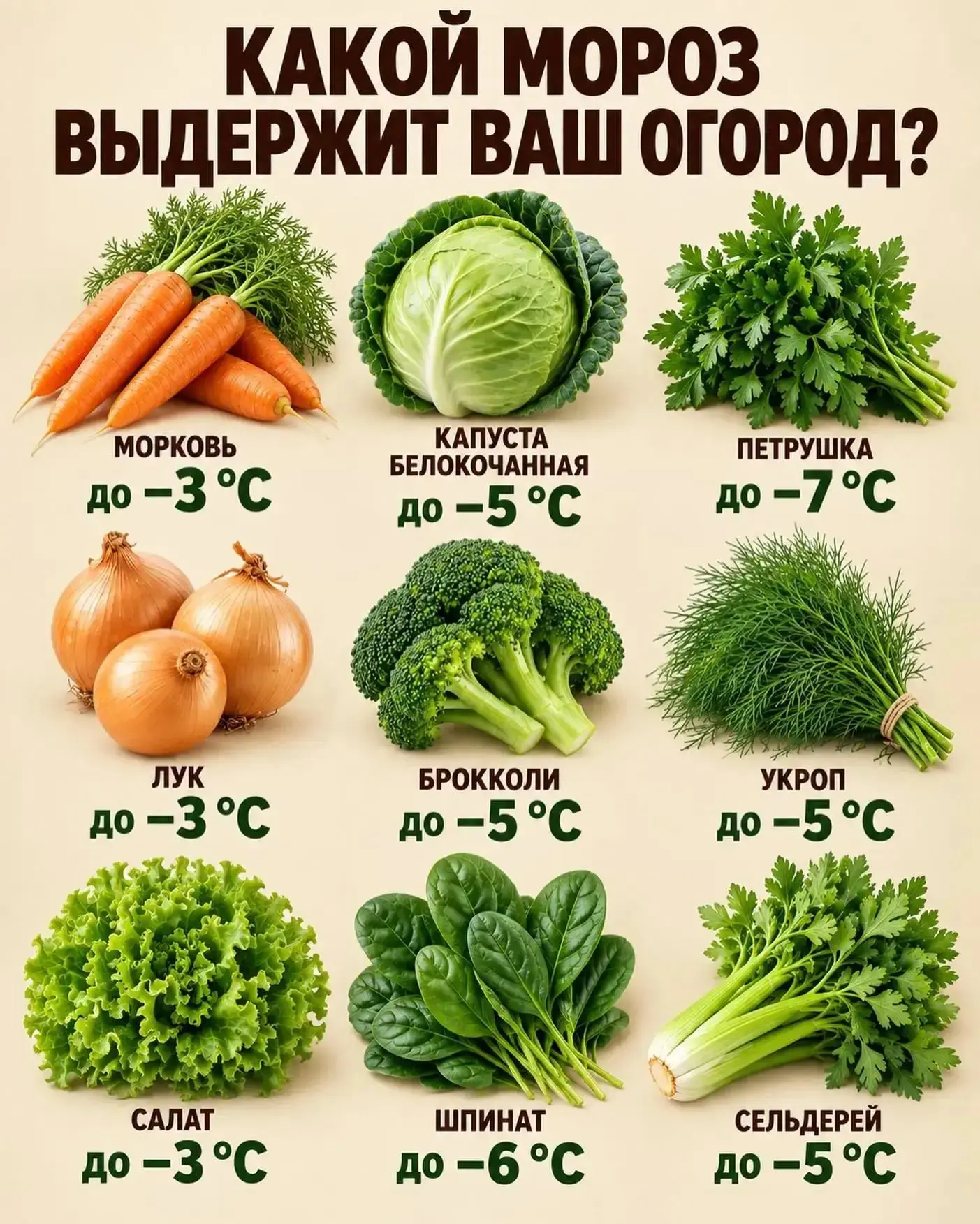 Какой мороз выдержит ваш огород?