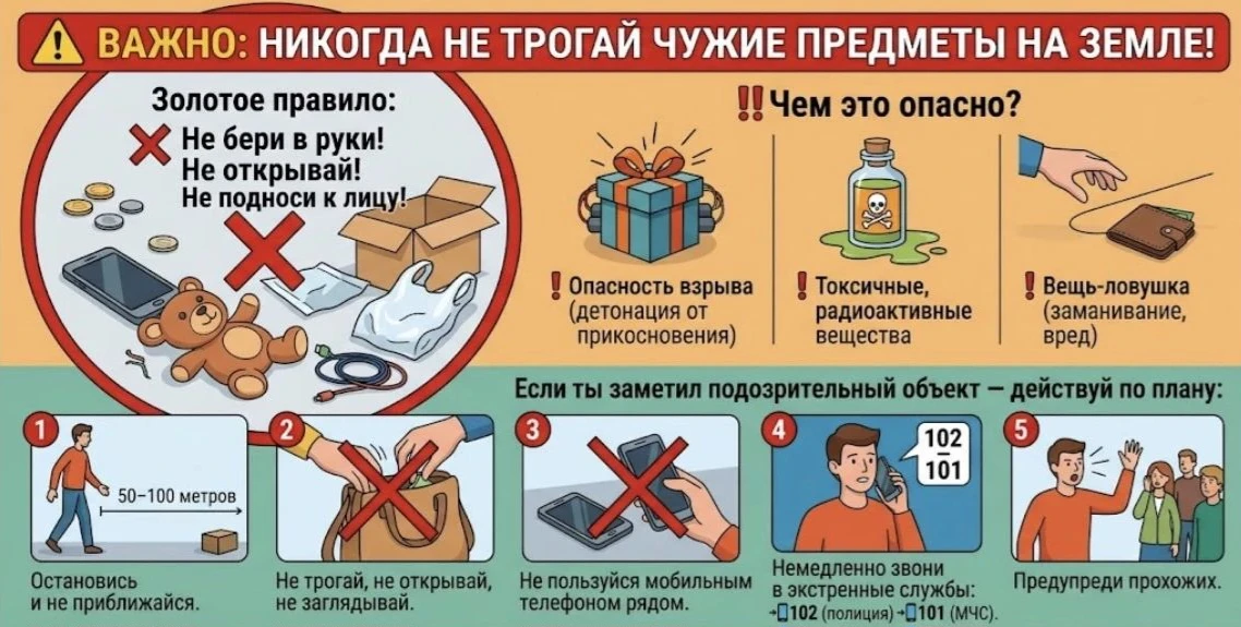 ⚠️ ВАЖНО: НИКОГДА не трогай чужие предметы на земле!