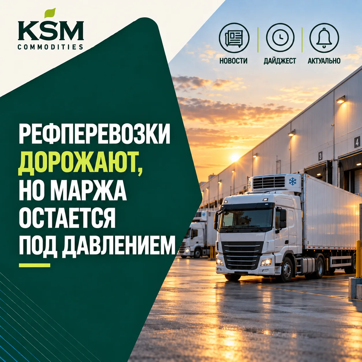 🚛 Рефперевозки дорожают, но маржа остается под давлением