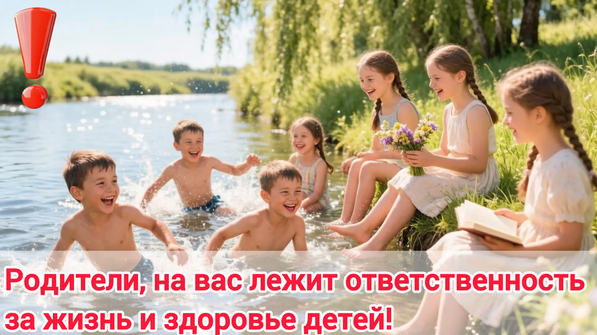 Не оставляйте детей без присмотра вблизи водоемов❗️