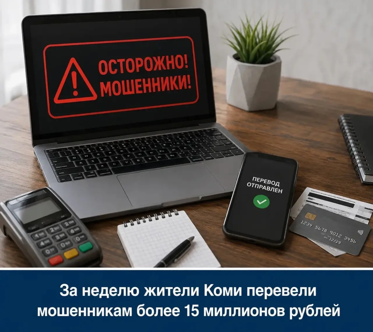 За неделю жители Коми перевели мошенникам более 15 миллионов рублей
