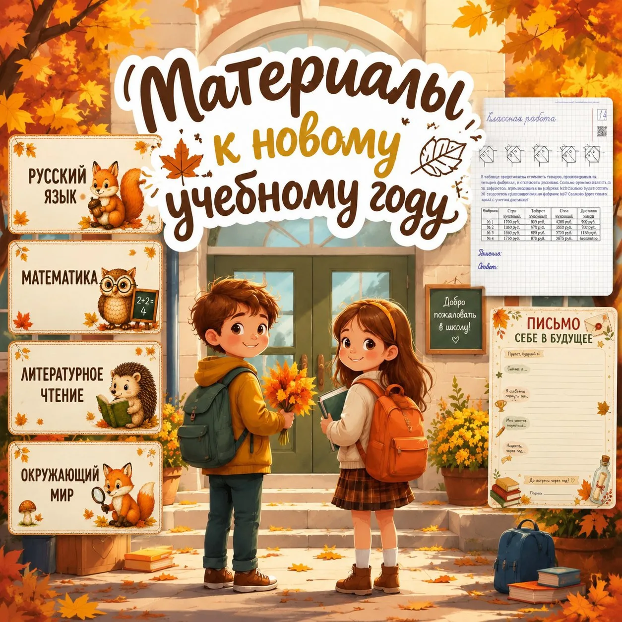 БОЛЬШАЯ ПАПКА МАТЕРИАЛОВ К НОВОМУ УЧЕБНОМУ ГОДУ📝