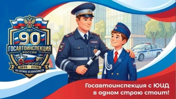 Команда ЮИД Шаховской СОШ № 1 от всей души поздравляет сотрудников ГИБДД МО «Шаховская» с юбилеем! �