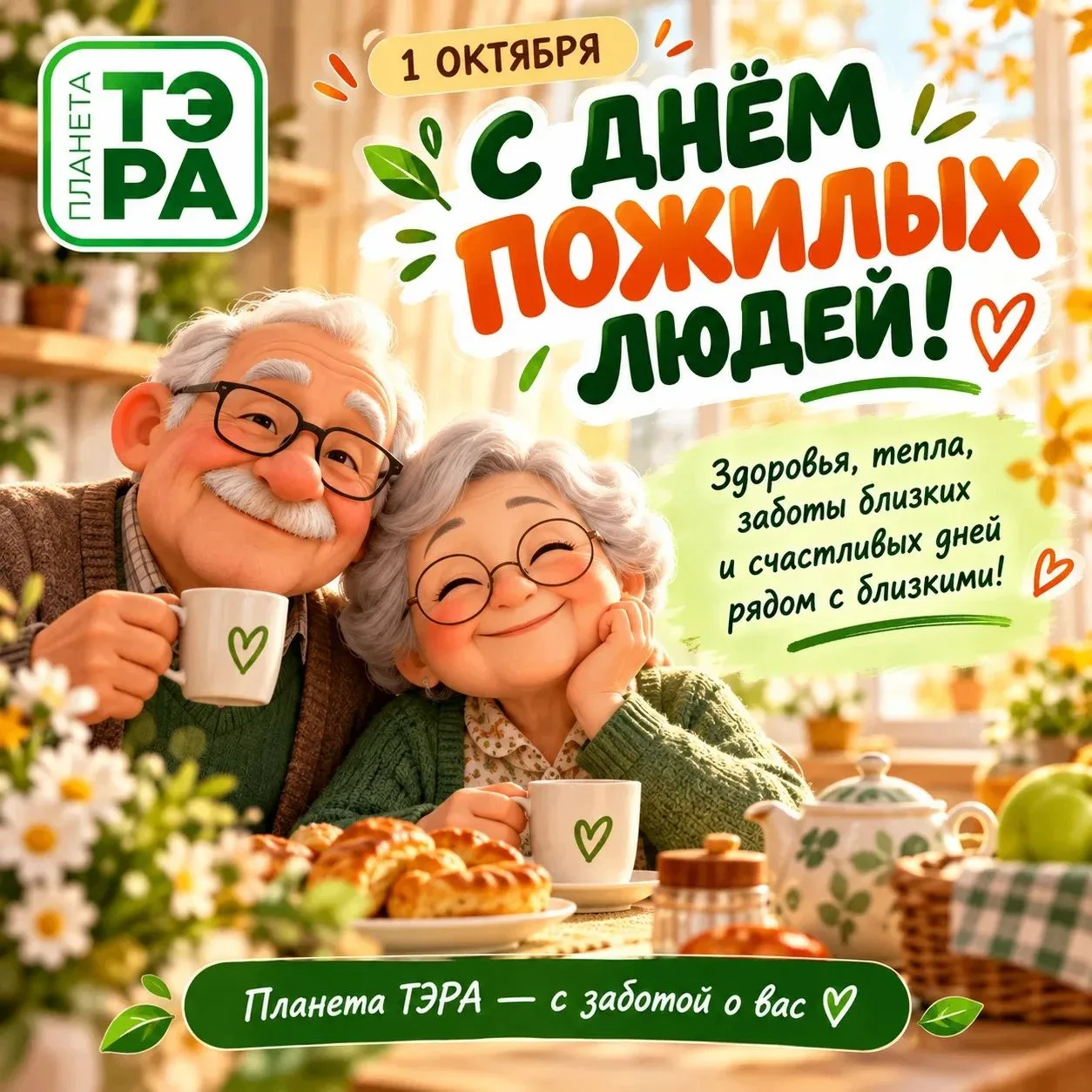 С Днём пожилых людей! 💛