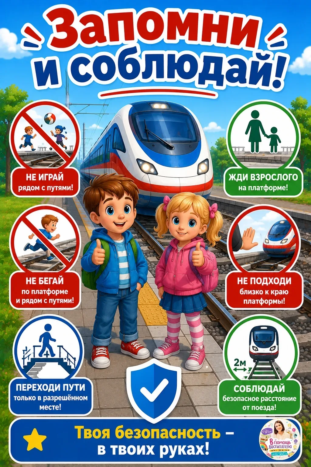 🚂 «Осторожно! Железная дорога!» — важные правила, которые детям нужно знать ☝️
