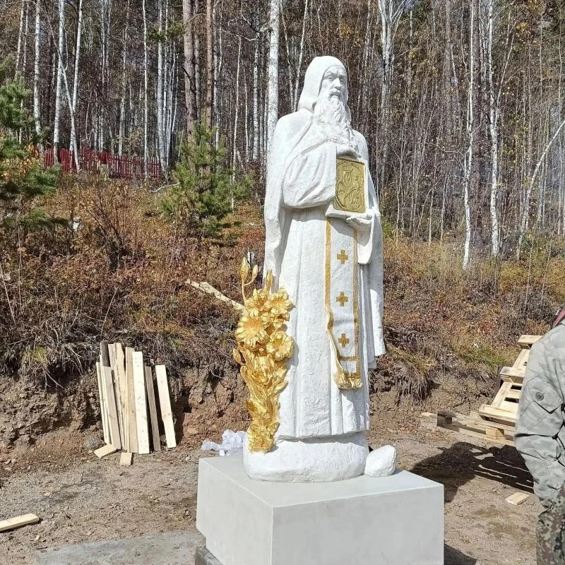 В Красночикойском округе поставили памятник небесному покровителю Забайкалья