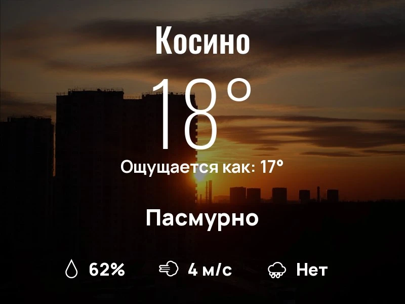 Что с погодой в Косино?