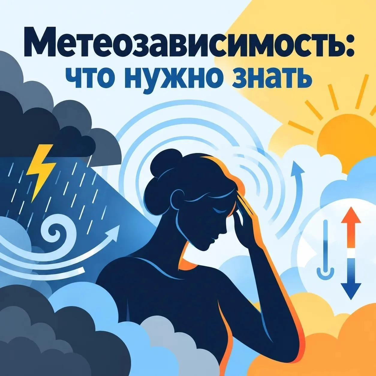 ☔️ Многие сталкиваются с плохим самочувствием на фоне резкой смены погоды 😮‍💨Это мете...