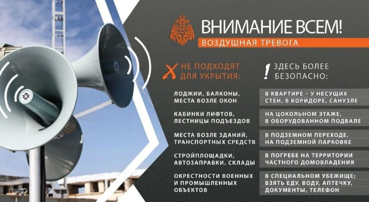 ❗Действия населения при поступлении сигнала ракетная опасность. Самое важное — бдительн...