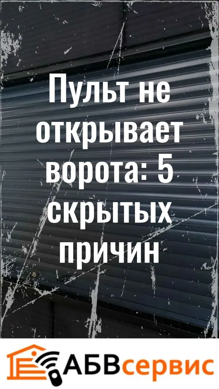 📡 Пульт нажимаешь, а ворота - не реагируют? 5 скрытых причин