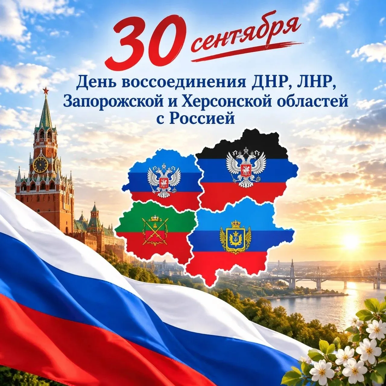 🇷🇺30 сентября — День воссоединения Донецкой и Луганской Народных Республик, Запорожск...