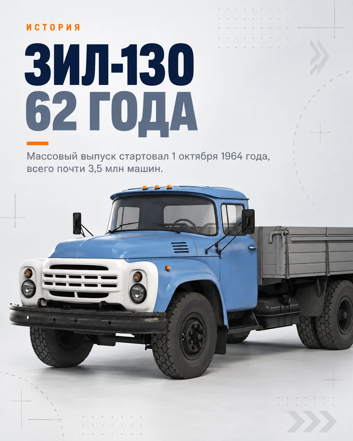 62 года назад ЗИЛ-130 пошел в массовое производство – почти 3,5 млн машин