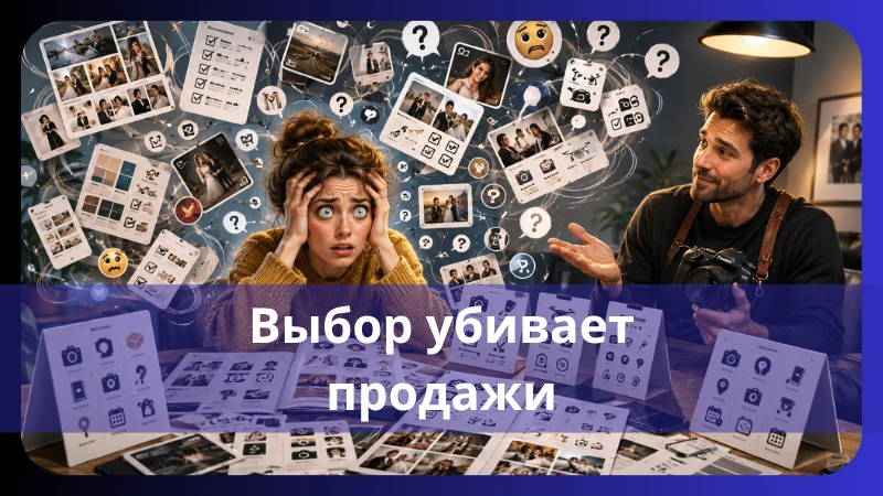 КЛИЕНТ НЕ ПОКУПАЕТ, КОГДА СЛИШКОМ МНОГО ВЫБОРА