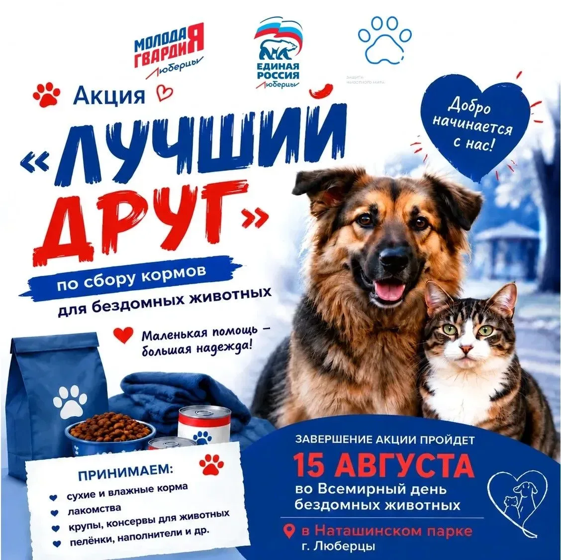 🐾 Люберчане смогут помочь бездомным животным