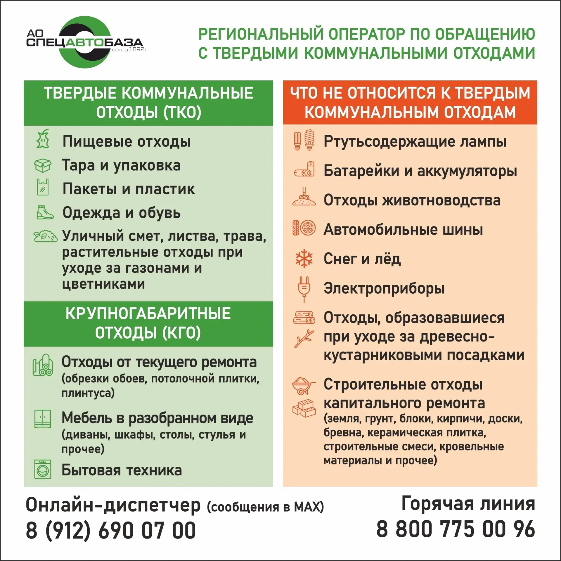 ❗️Какие отходы можно оставлять на контейнерной площадке, а какие — нельзя?🚛