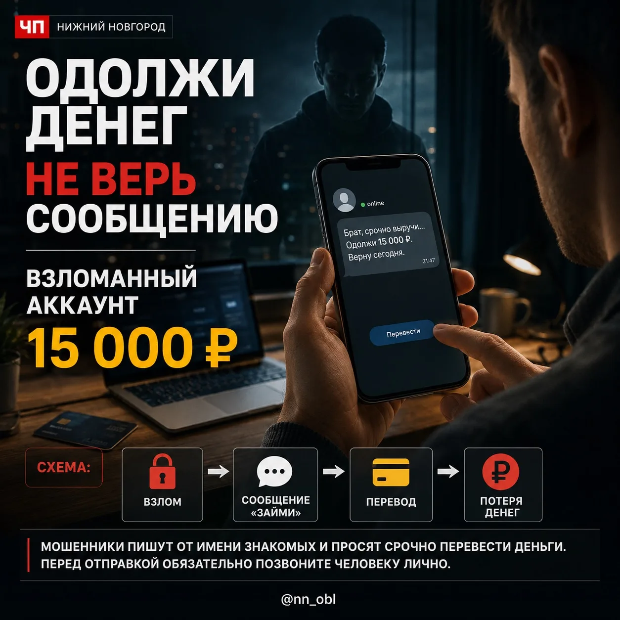 Нижегородцы продолжают попадаться на схему мошенников с просьбой «занять денег»

Сразу двое жителей 