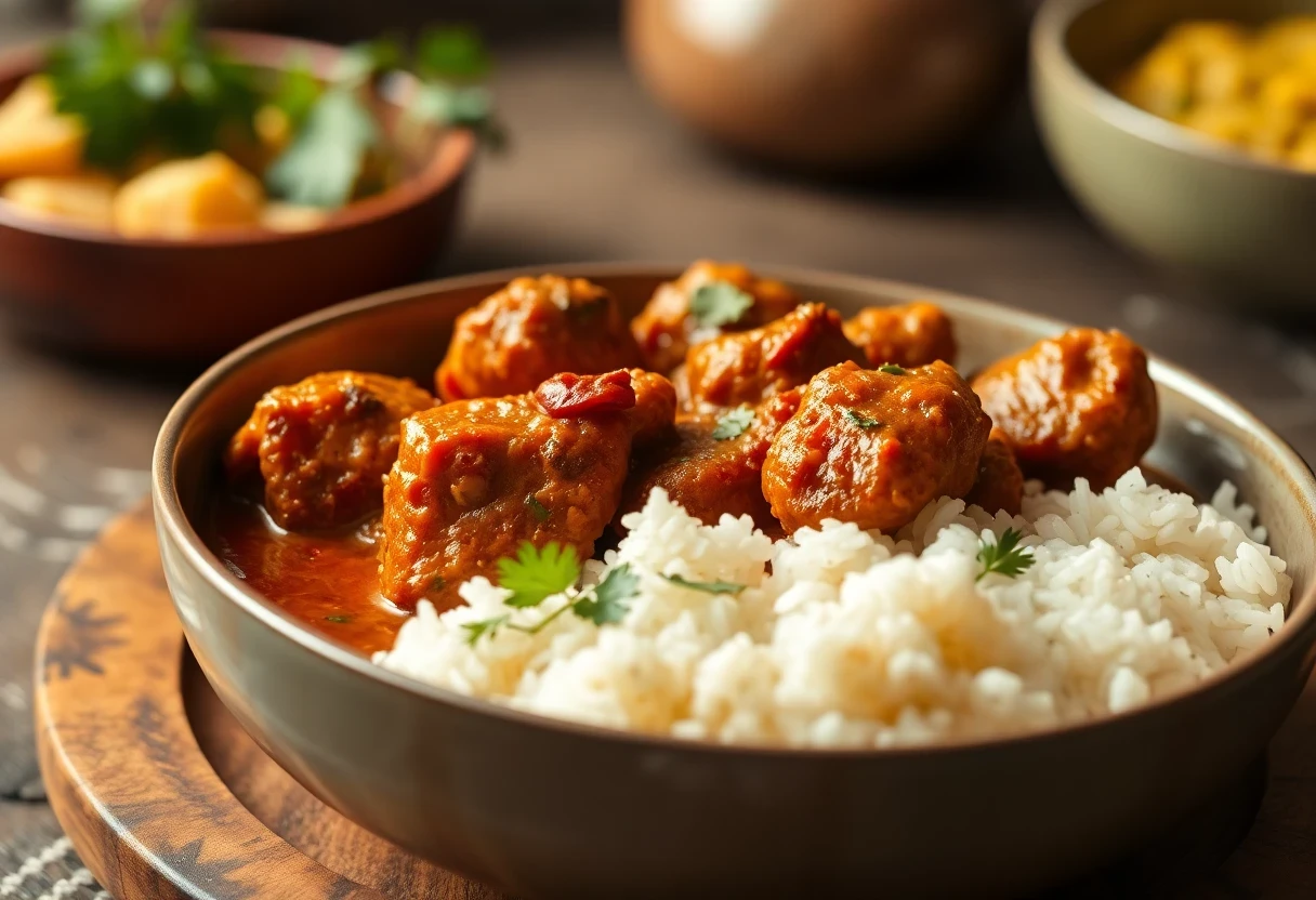 🍛 Карри с курицей по-индийски: насыщенный соус на специях