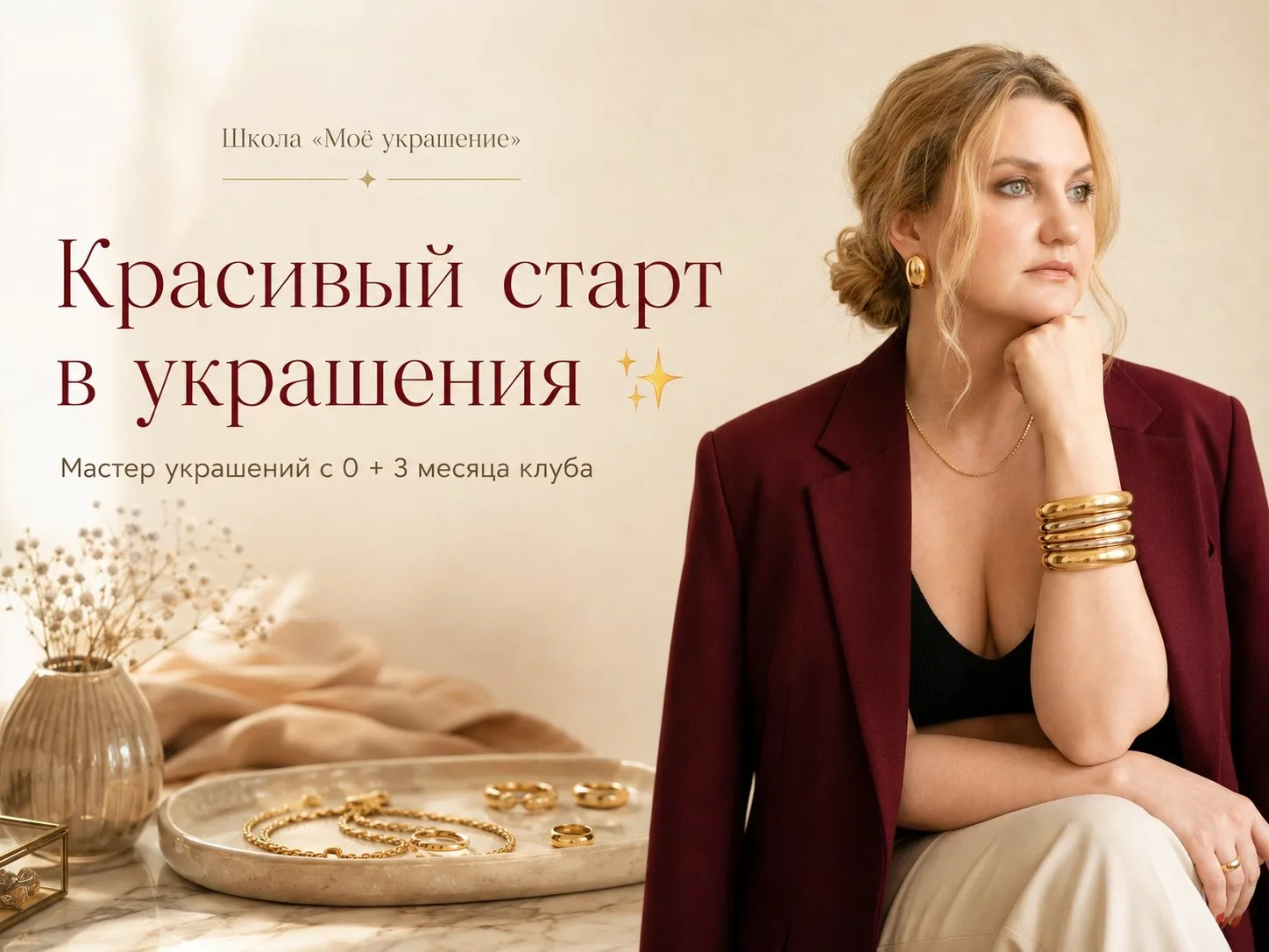 Если уж начинать делать украшения — то не “на минималках” ✨

Не просто посмотреть уроки.
Не просто п