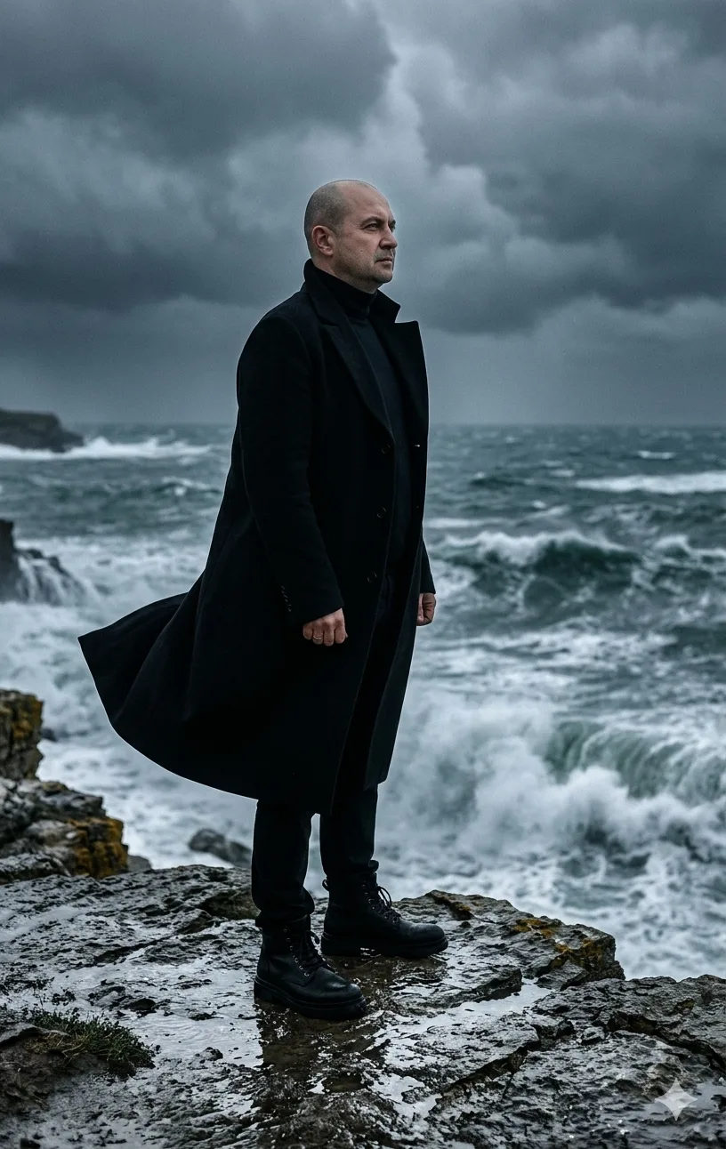 Создай cinematic portrait мужчины, строго сохрани внешность и черты лица с загруженного фото-референ