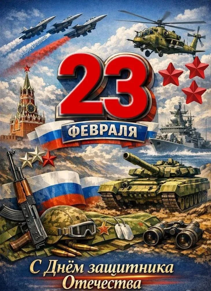 С Днём Защитника Отечества! Всем крепкого здоровья.