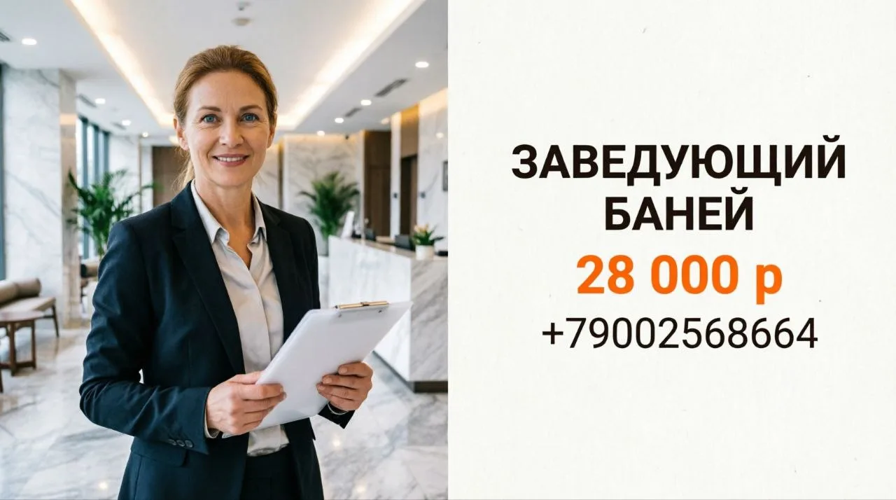 ЗАВЕДУЮЩИЙ БАНЕЙ | 28 000 р