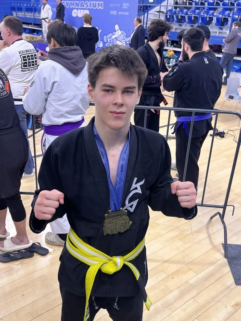 Никита из 9А класса стал чемпионом на Gymnasium Cup XXVI по бразильскому джиу-джитсу!  С радостью со