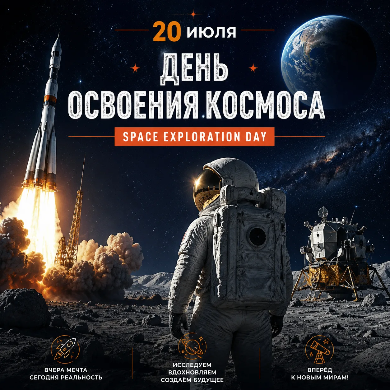 Поехали к звездам! Отмечаем День освоения космоса
20 июля — день, когда фантастика стала реальностью