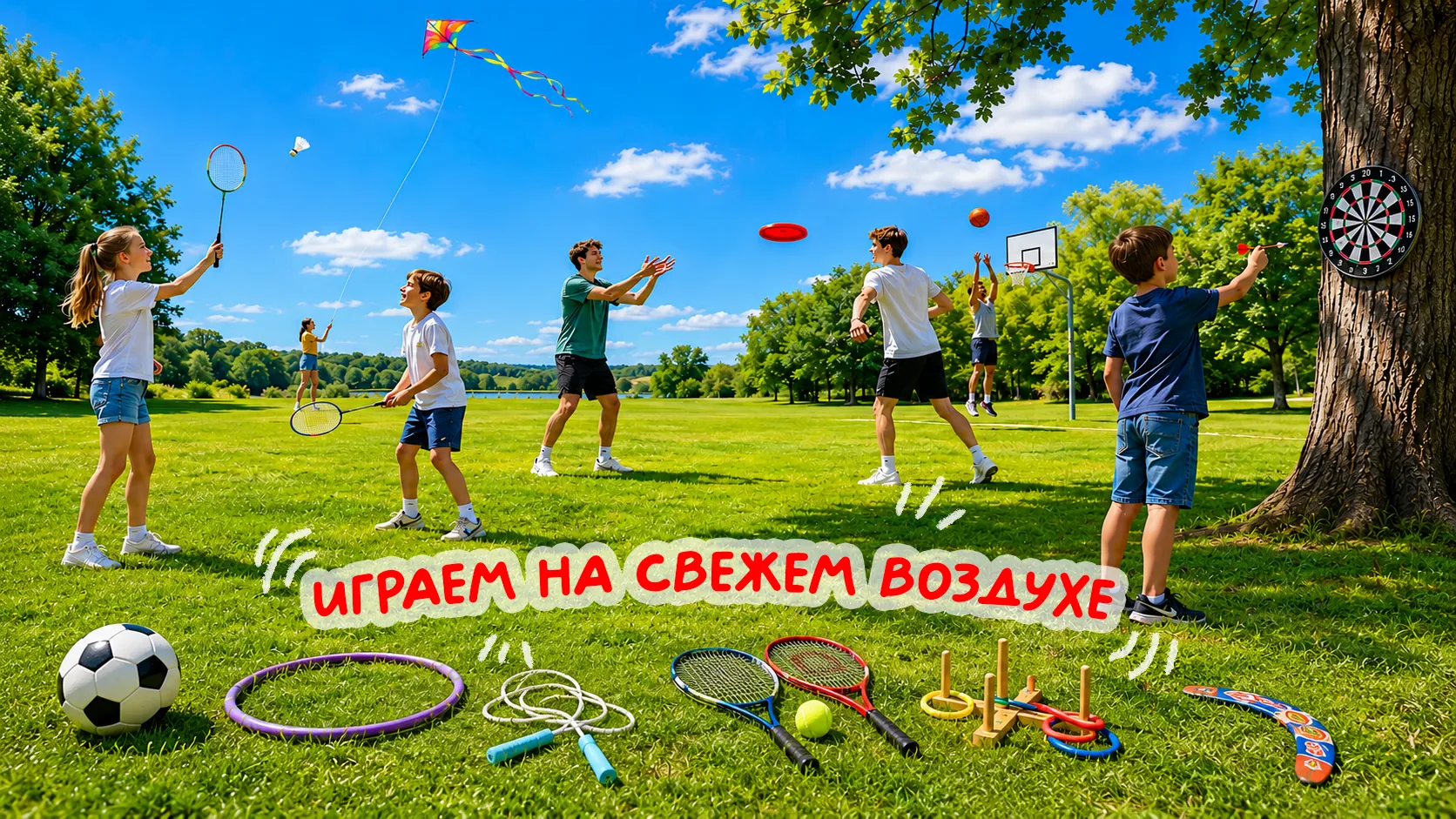 Лето — время выбегать во двор ☀️

Если вы ещё не решили, чем занять детей на свежем воздухе, мы подс