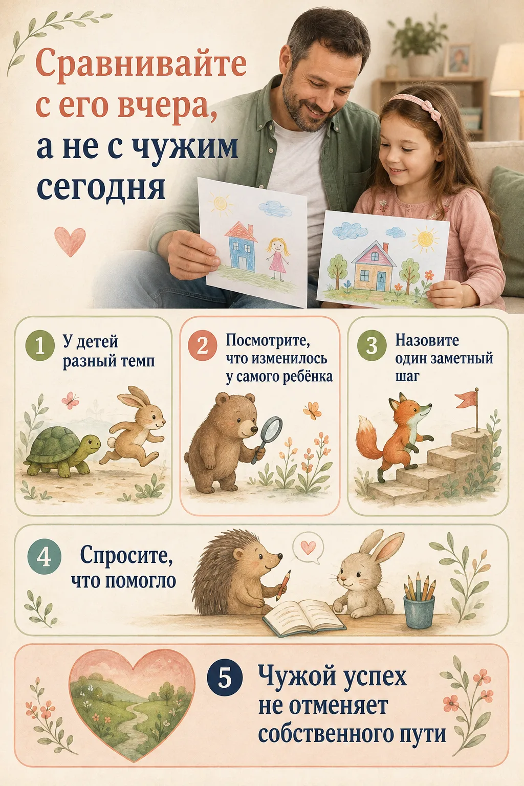 🌱 Сравнивайте с его вчера, а не с чужим сегодня