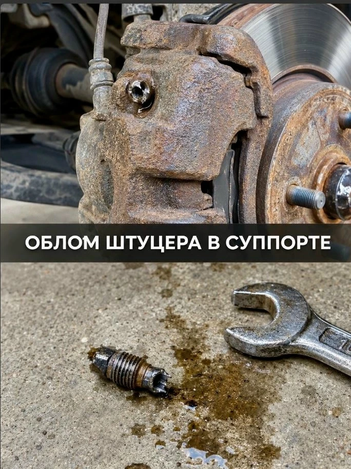 Обломанный штуцер прикончит суппорт