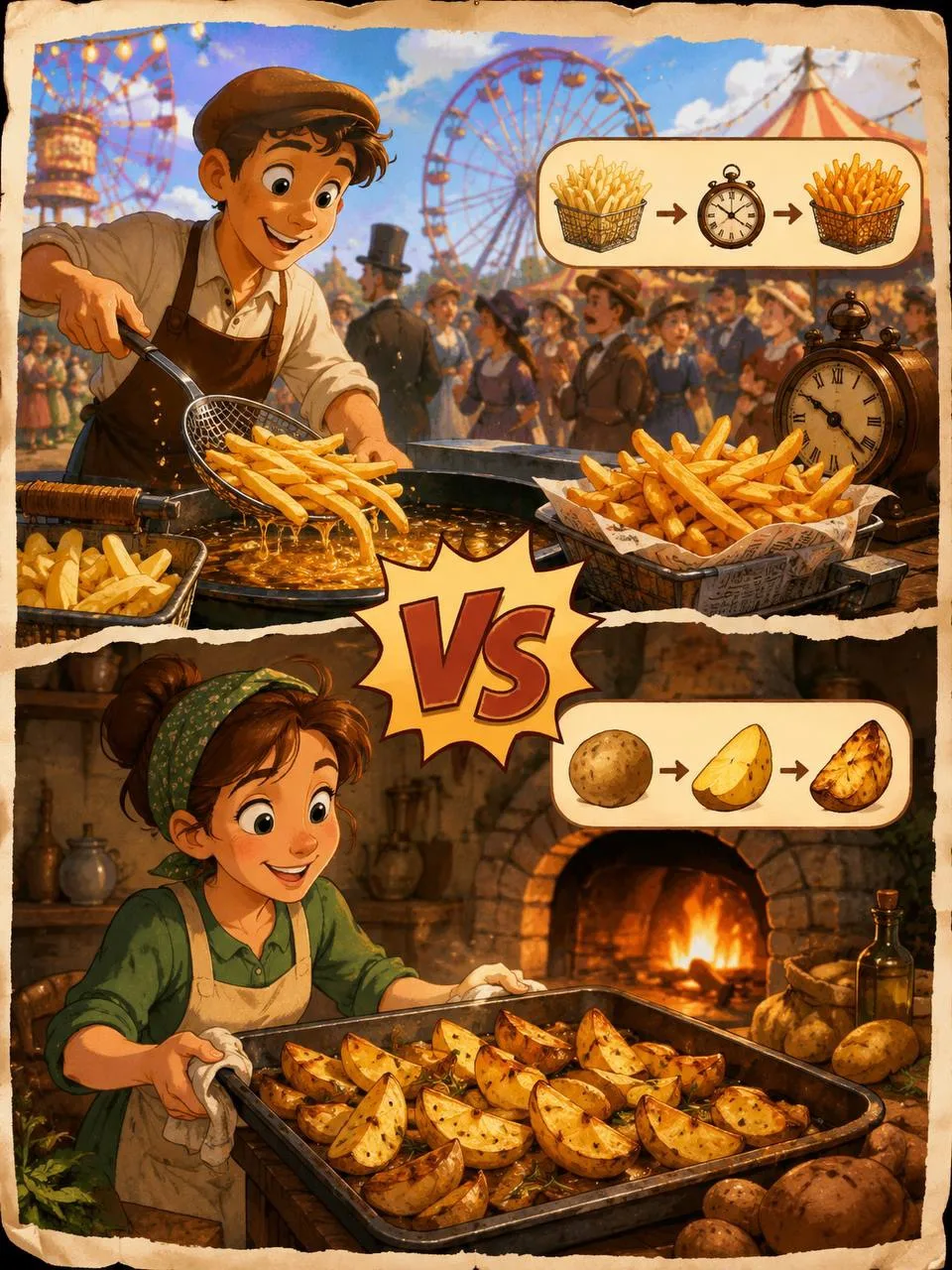 Фри или по-деревенски? 🥔