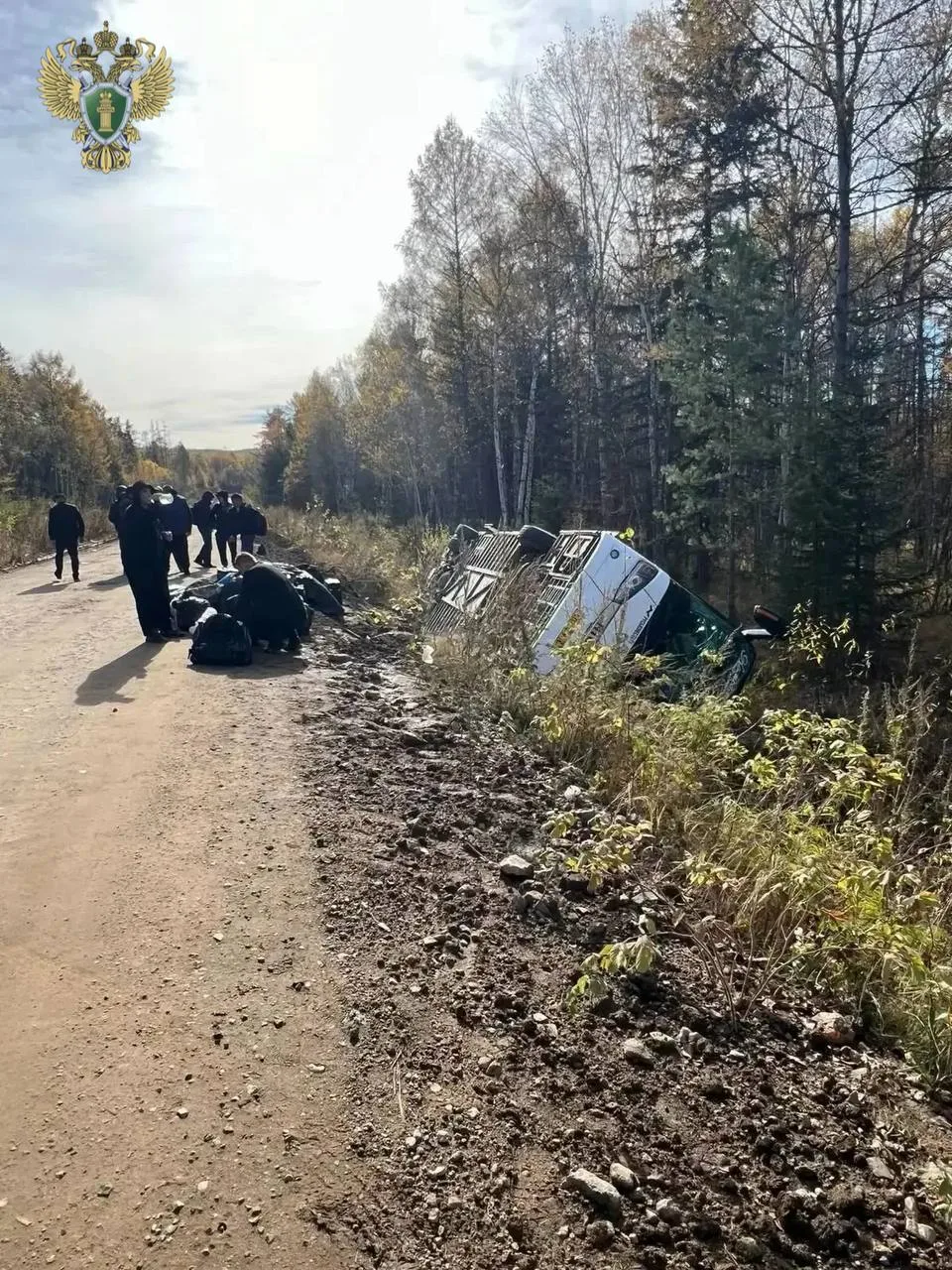Опрокидывание автобуса на трассе Селихино — Николаевск-на-Амуре